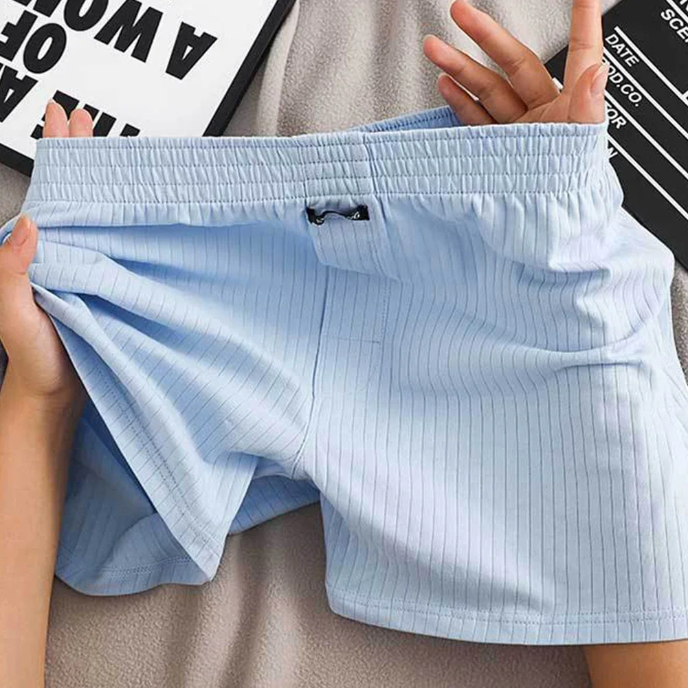 

Breathable Material For Casual Wear Cotton Underpants Home Shorts Brand New Casual Style Middle Elasticity Solid Pattern