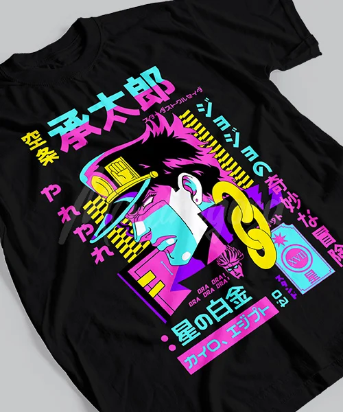 Anime T Shirt Japanese unisex JoJo’s Bizarre Adventure Jotaro Kujo