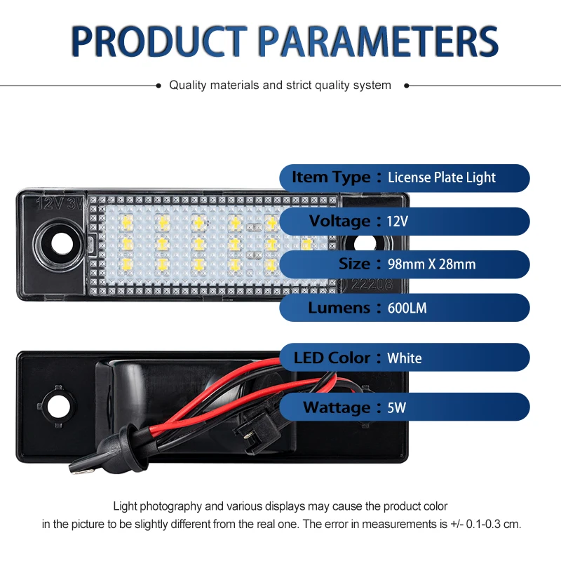 2 قطعة Canbus خطأ مجاني Led لمبات عدد لوحة ترخيص ضوء سيارة LED مصباح لشروليه أورلاندو 2012 2013 2014 تصفيف السيارة