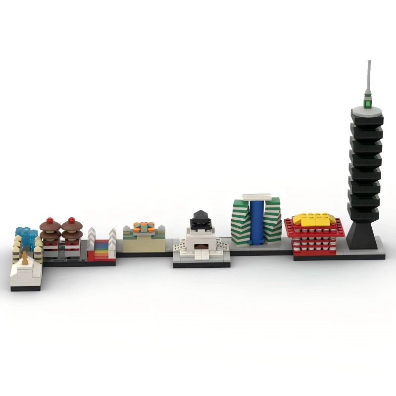 MOC Taipei City Skyline arquitectura casa 101 rascacielos vista a la calle modelo de bloques de construcción colección para adultos juguetes regalo ornamento