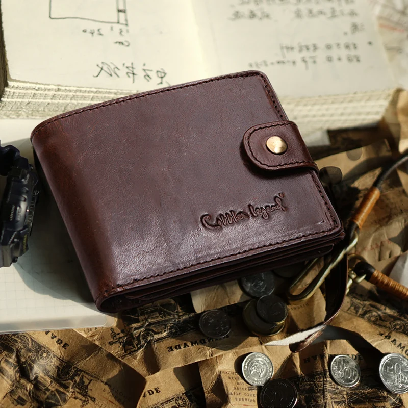 

Cobbler Legend Leather Original Men's Wallet 100% Cowhide Card Holder High-quality Retro Coin Purse