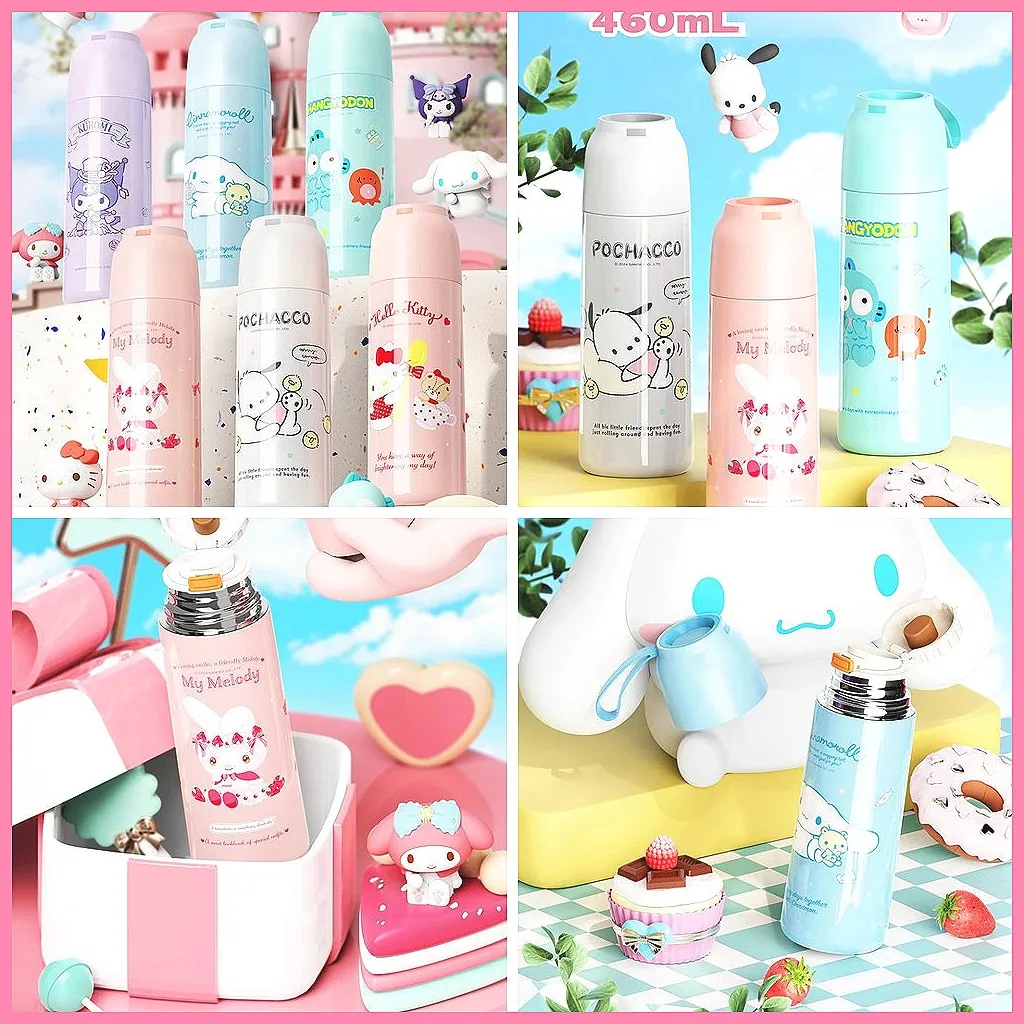 

Kuromi 400ml Stainless Steel Vacuum Flask, Cute Sanrio Thermo Bottle for Hot & Cold Drinks
