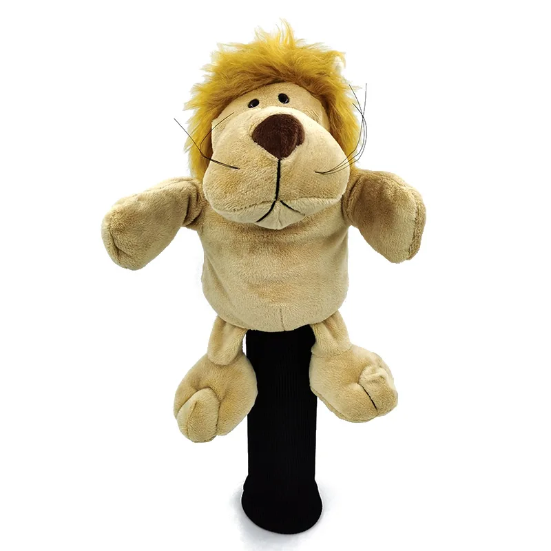 Cartoon Lion Golf Driver Headcover 460cc Animal Head Cover Golf Club Accessories 2 Colors Mascot Novelty Cute Gift