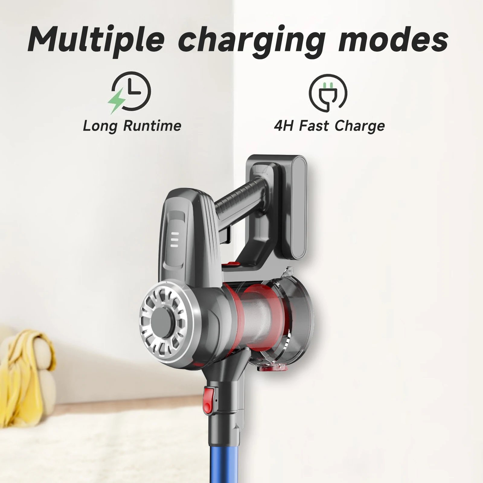 XINSHE Cordless Vacuum Cleaner Handheld – 30KPA Strong Suction for Carpet, Car, Sofa, Removable Battery & Large Dust Bin