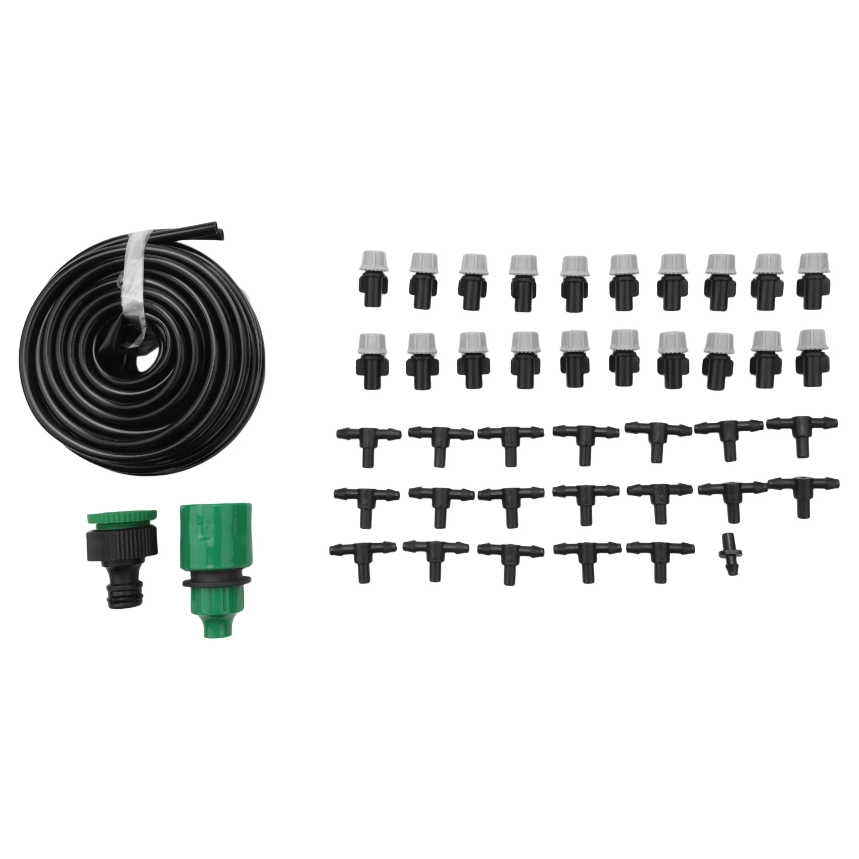 1 Set Water Misting Cooling System Mist Sprinkler Nozzle Garden Patio Greenhouse Plants Spray Fog Hose Watering Kit 10M