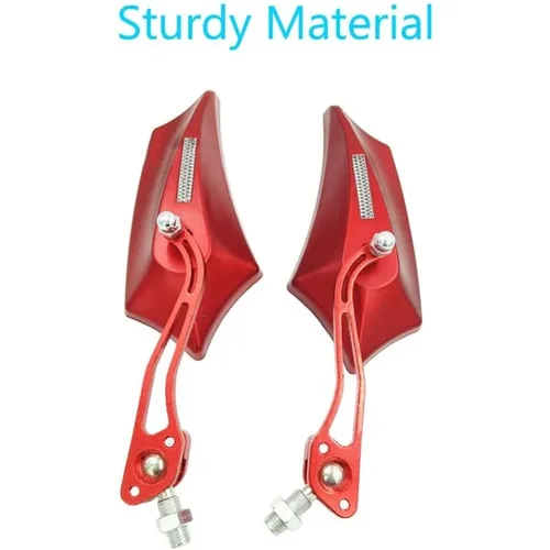 Imagen 2 del producto Espejos retrovisores universales para motocicleta, bicicleta, 8mm, 10mm, vista trasera lateral, Scooter, ATV, con adaptador de 10mm