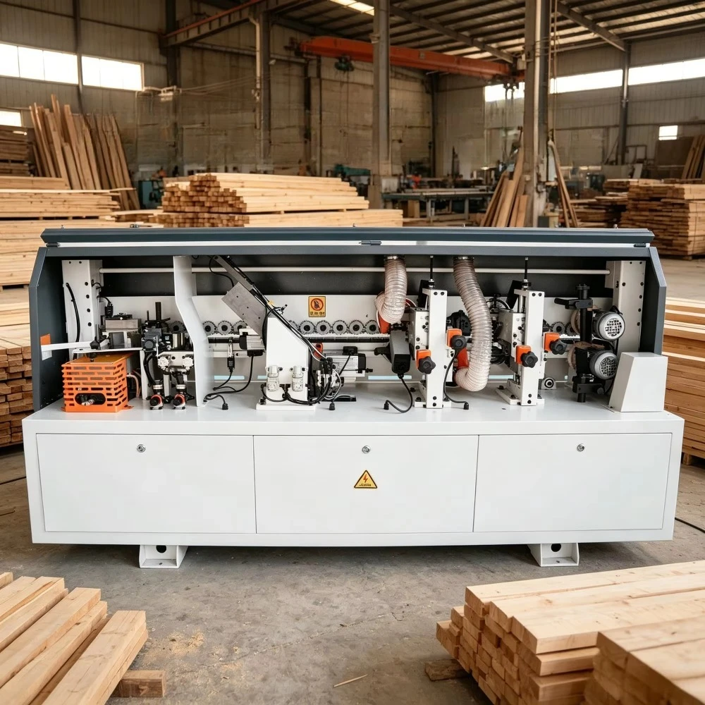 Servo Driven Fully Automatic Edge Banding System for Musical Instrument Workshop With High Precision Thin Veneer Sealing