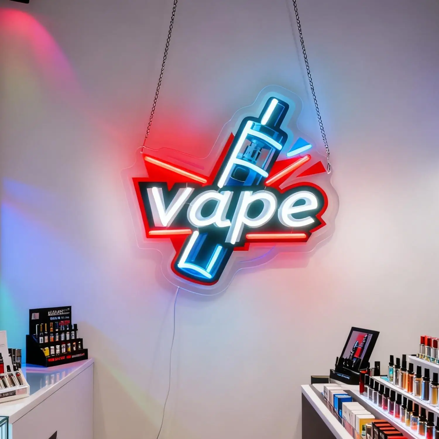 

Vape Neon Sign USB Dimmable LED Neon Light for Smoke Shop Business Store Bar Pub Club Studio Man Cave Garage Bedroom Party Decor