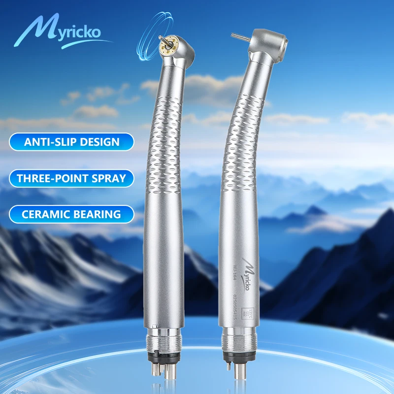 Schnellkühlendes Hochgeschwindigkeits-Dentalinstrument mit 5 LED-Lichtern, schattenlos, 5 Wassersprays, 2/4 Löcher, Hochrotation-Handstück
