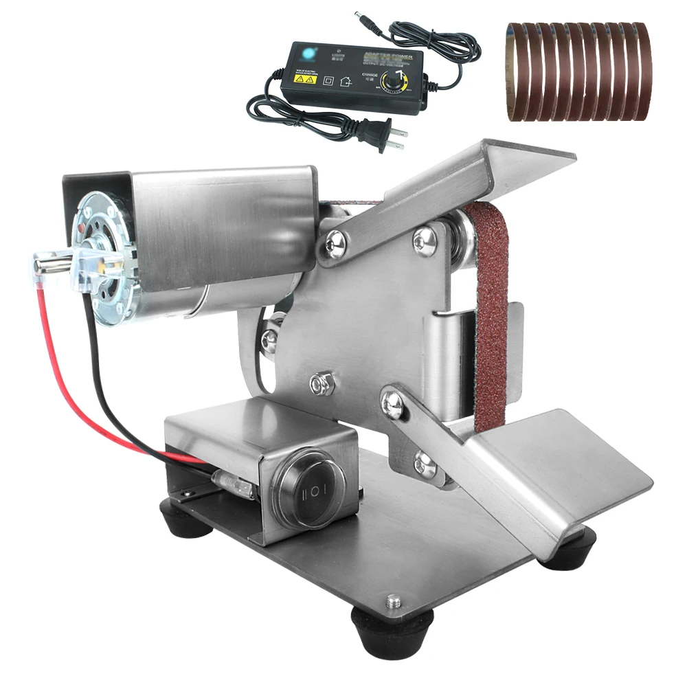 

Electric Belt Sander Mini Belt Grinding Machine Tool Sharpening Machine Electric Sander Knife Making Supplies Power Belt Sander
