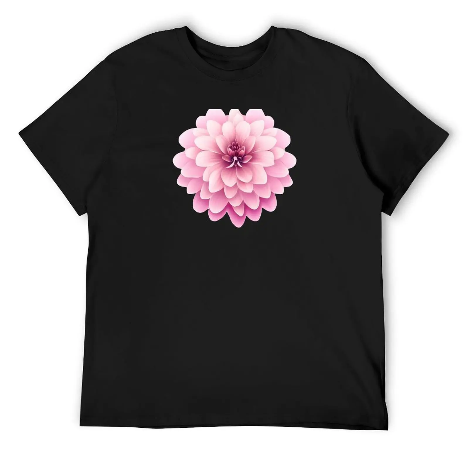 Pink Dahlia Blossom, minimal design T-Shirt shirts graphic anime tshirt T-shirts for men cotton