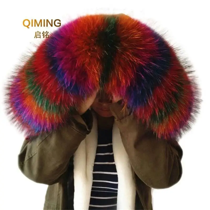 男性と女性のための本物の毛皮の襟付きスカーフ高品質の通気性のあるファッショナブルな高級ショール100