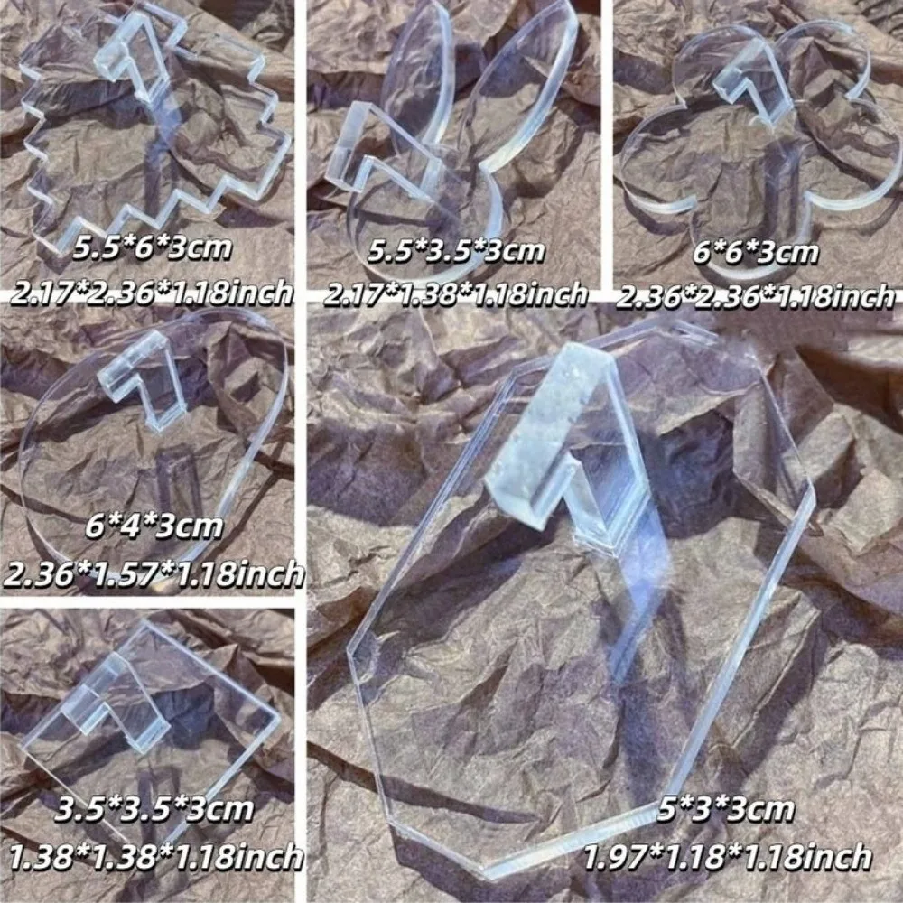 Pratica porta unghie in acrilico acrilico trasparente a forma di cuore espositore per nail art base in acrilico pratica di nail art