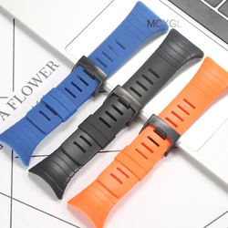 Rubber Replacemnet Strap for Suunto core Men's Sport Waterproof Watch Band  Black Watch Accessories Wristbands