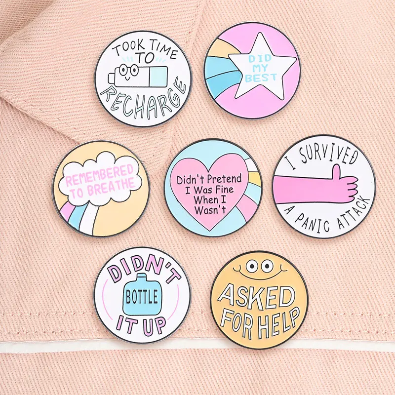 Zeit brauchte, um es zu laden: Emaille-Pin „Ich habe mein Bestes getan“ – Mentale Gesundheit, Selbstmotivation, Brosche, Taschen- und Reversnadel, Schmuckgeschenk für Freunde – Detail 9