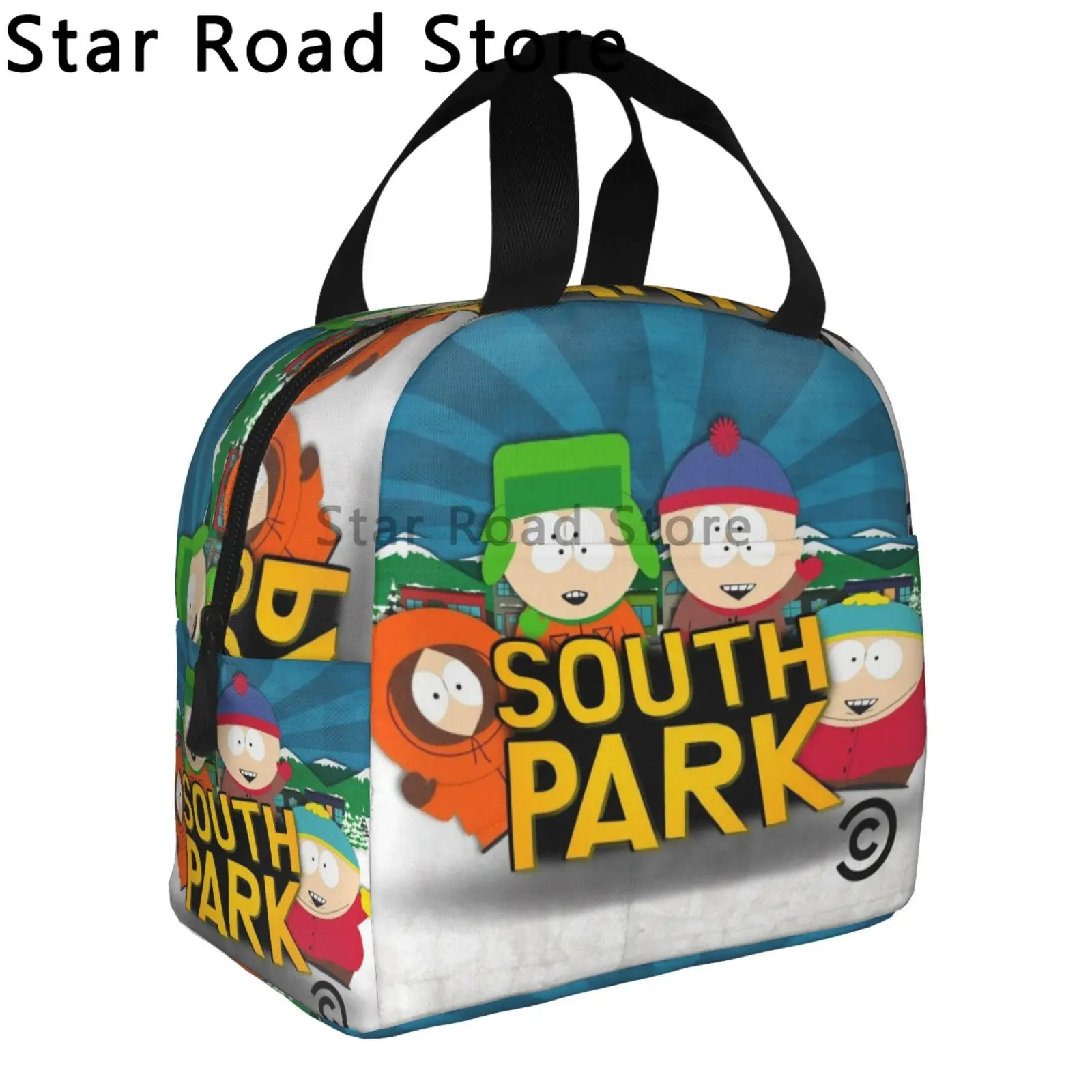 Cartoon Southparks Insulated Lunch Bag Thermal Lunch Container Large Tote Lunch Box Food Storage Bags School Kids Travel