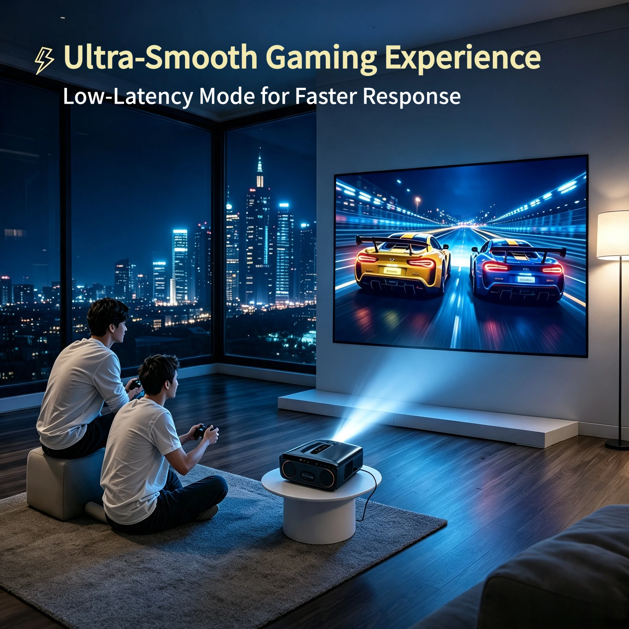 A9TL 4K-Unterstützter Projektor, Native 1080P, Netflix Offiziell Zertifiziert, Autofokus-Projektor, Dolby, Bluetooth, HDR, Heimkino 2026 – Detail 16
