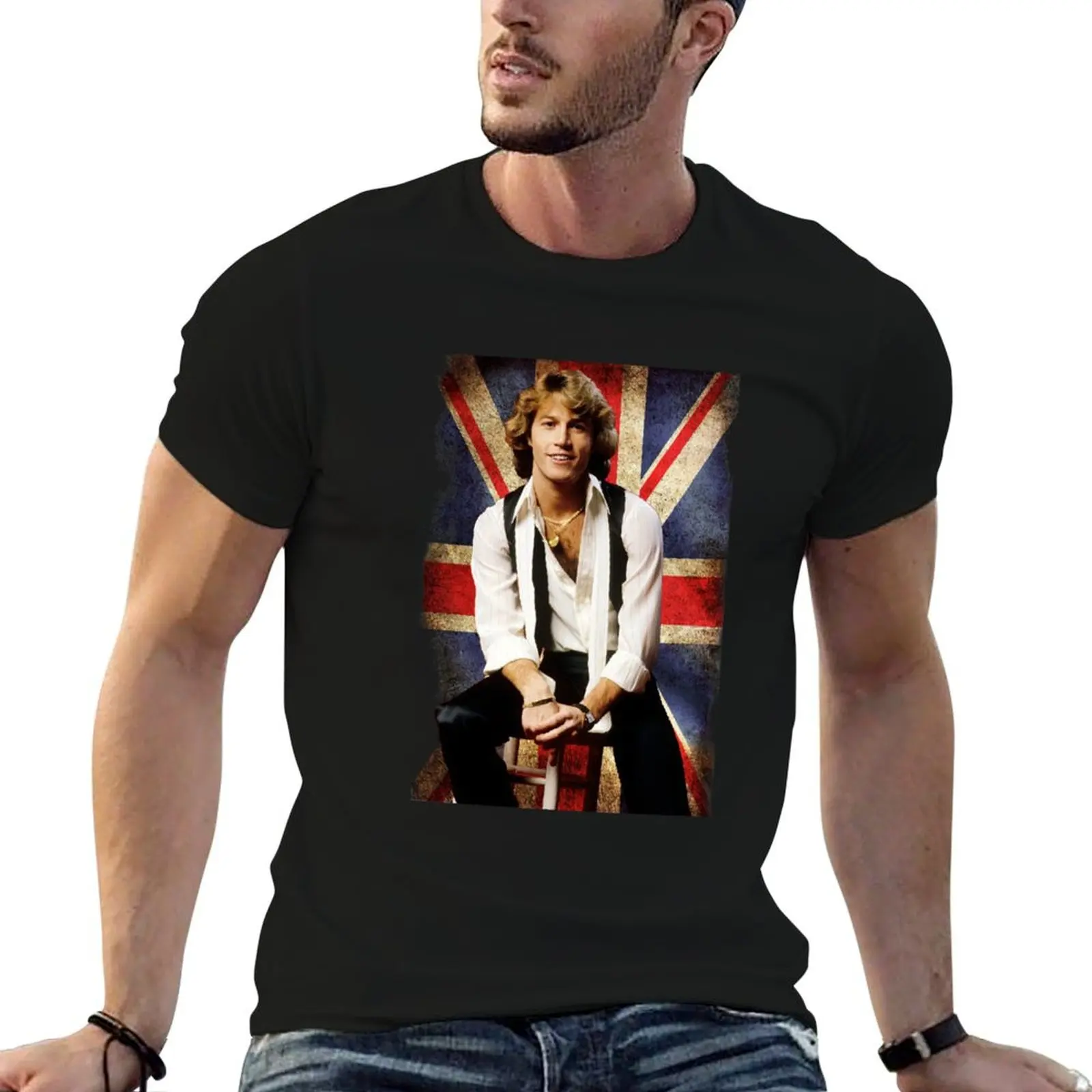 

Andy gibb england flag T-Shirt cotton tshirt 100% t shirt for man man t shirt graphic T-shirt
