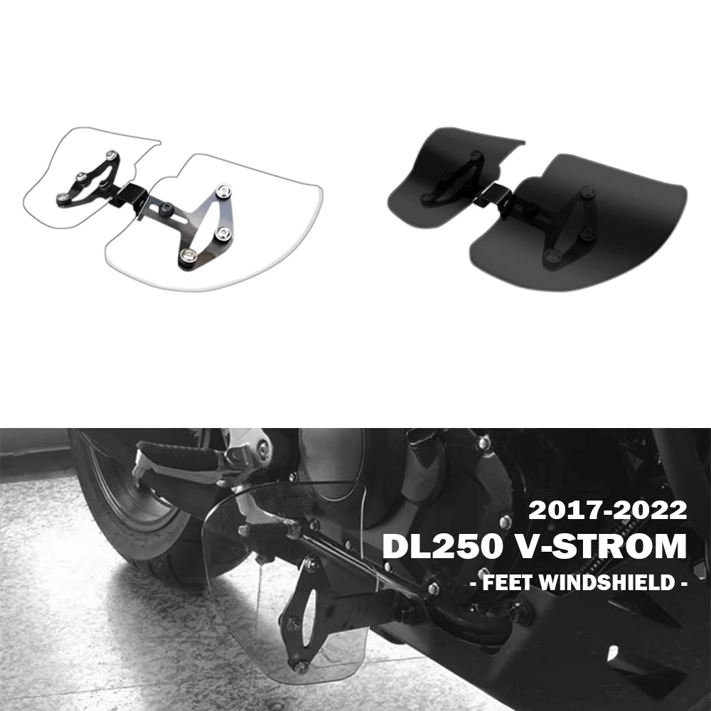 DL250 V-STROM Accessories Motorcycle Feet Down Air Deflector Spoiler for Suzuki DL 250 V Strom 2017-2022 Windshield Acrylic