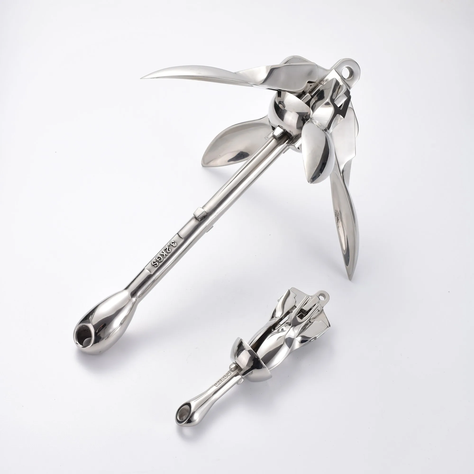 

Boat Accessories Small Grapnel Folding Anchor Casting Mirror Polish Folding Anchor