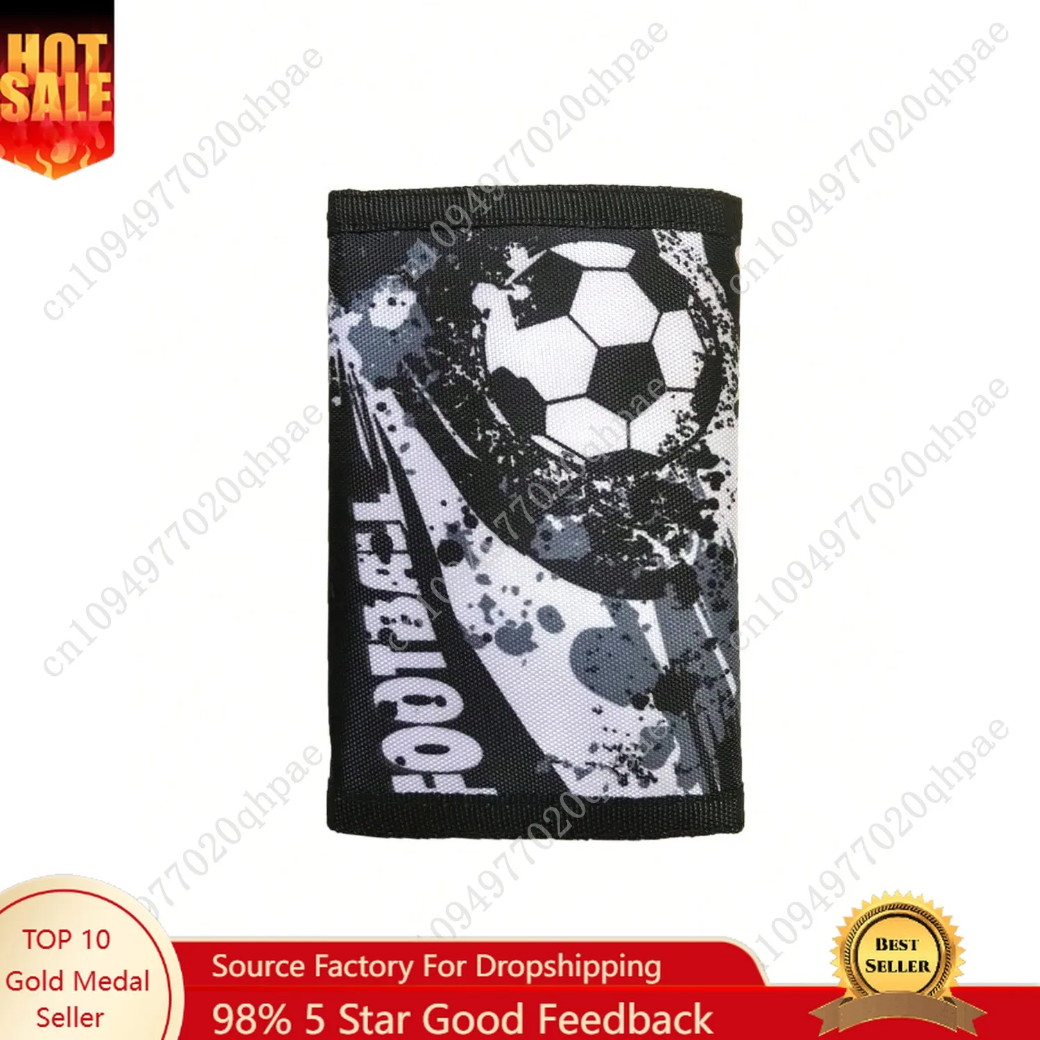 

Soccer Football Print Kids Wallets Boys Slim Wallet Trifold Sports with Travel Coin Purse Cards Holder Children's Gifts