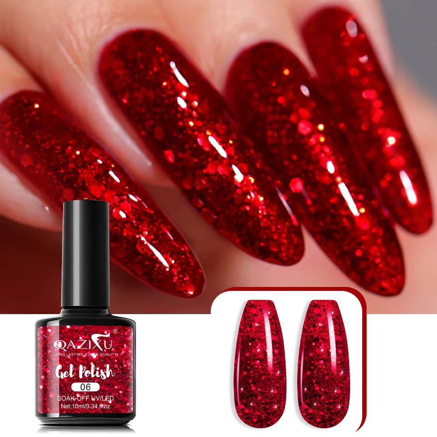 10Ml Glitter Red Co…