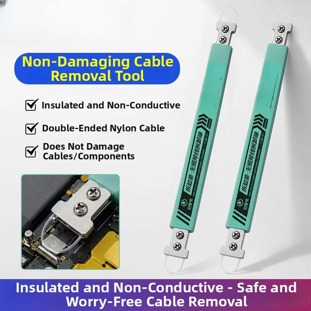 Portable Disassembly Tool for Mobile Electronics Anti Static Double Headed Nylon Auger 11x1.2 cm Fiberglass Cyan