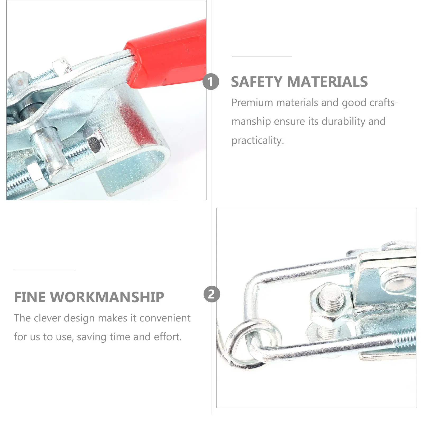 1Pcs Quick Self-Locking Latch Clamp Stainless Steel Spring Toggle Clip Useful Home Case Latch Practical Design