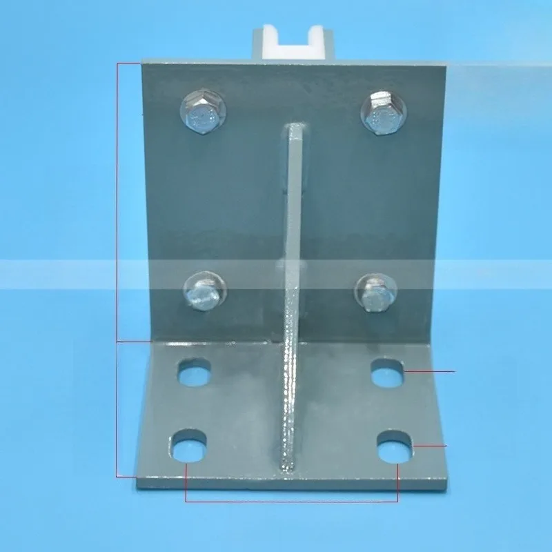 Parts are suitable for freight elevator steel plate bending fixed guide boots, installation hole 110x70 2 3 tons