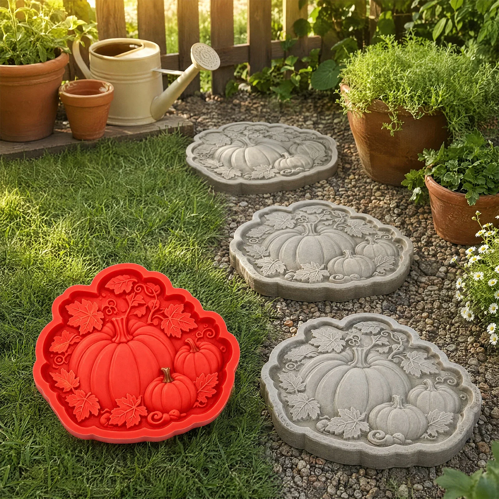 Stepping Stone Molds, Paving DIY Sunflower Stepping Stone Mold, Casting Pathmaker Garden Pathmate Pavement Precast Concrete Mold