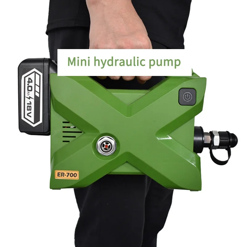 ER700 Electric Hydraulic Pump Mini Battery 70Mpa High Pressure Oil Pump Station Outdoor High-Altitude Work Remote Switch Control