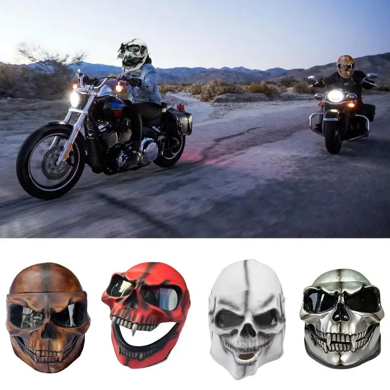 

Ghost Skull Helmets Horror Ghost Skull Mask Motorcycle Goggles Headgear Helmet Cosplay Masquerade Prop Halloween decorations