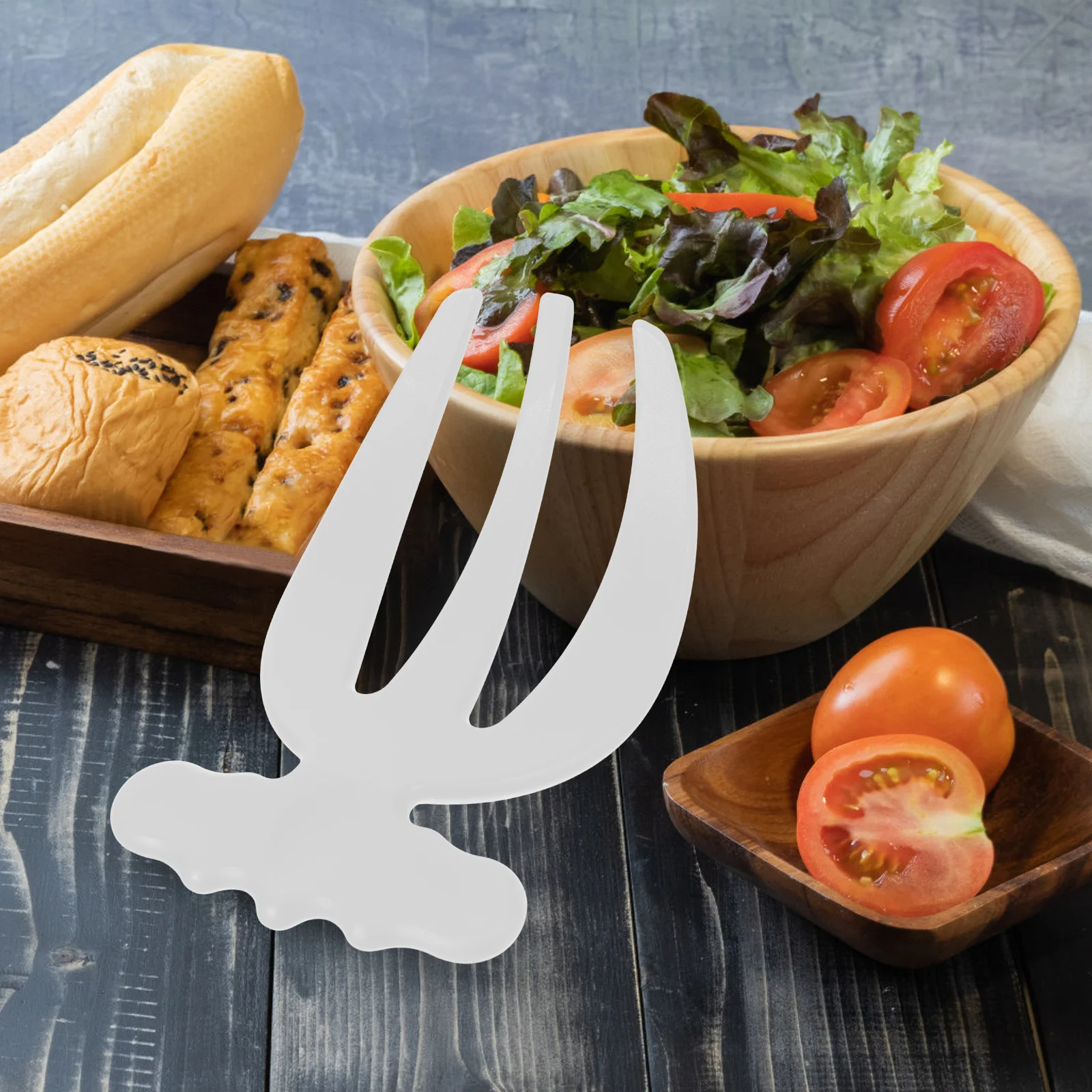

2Pcs Plastic Food Claws Reusable Salad Forks for Mixing Vegetables Three-Pronged Design Non-Slip Grip Kitchen Cooking Utensil