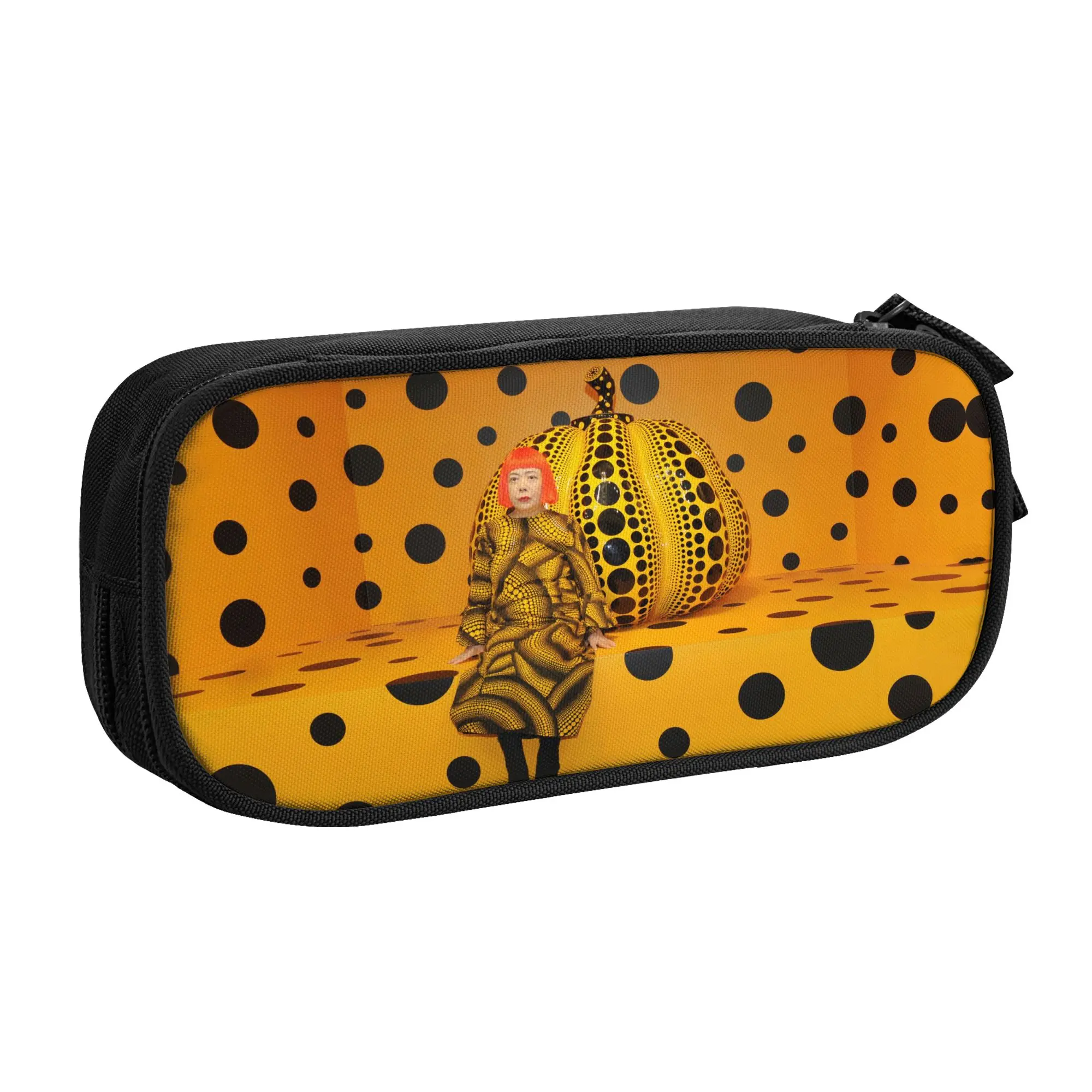 Yayoi Kusama Pumkin Pencil Case for Boys Girls Big Capacity Abstract Art Pen Box Bag School Supplies