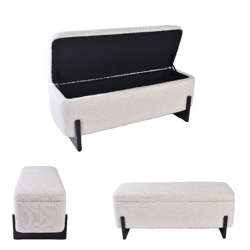 Modern Storage Ottoman Cushion Stylish Ottoman Multipurpose Bench