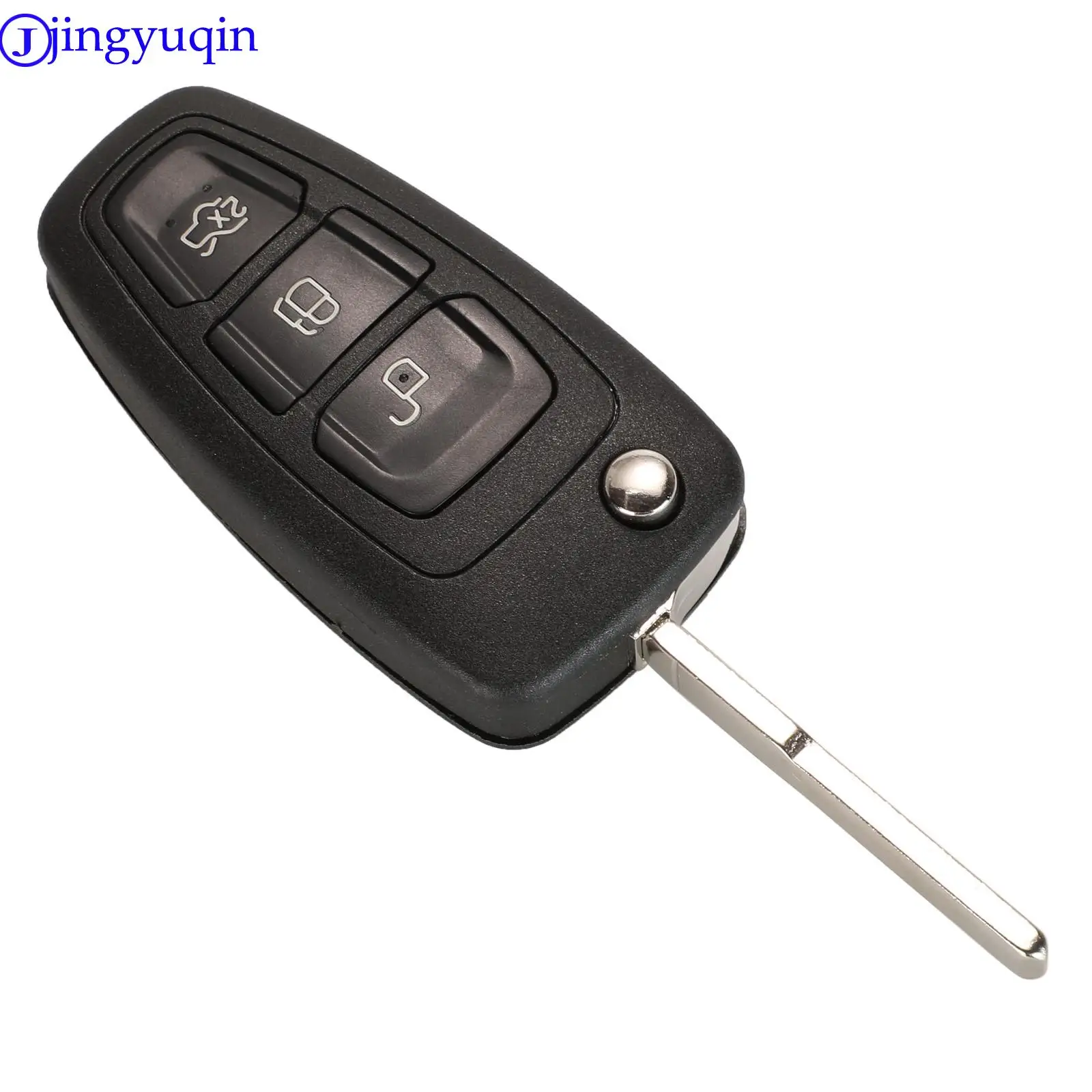 jingyuqin Remote ASK 433/315 mhz ID63 Chip 3Button Flip Car Key Cover Case Shell for Ford Focus Fiesta 2013 Fob HU101 Blade