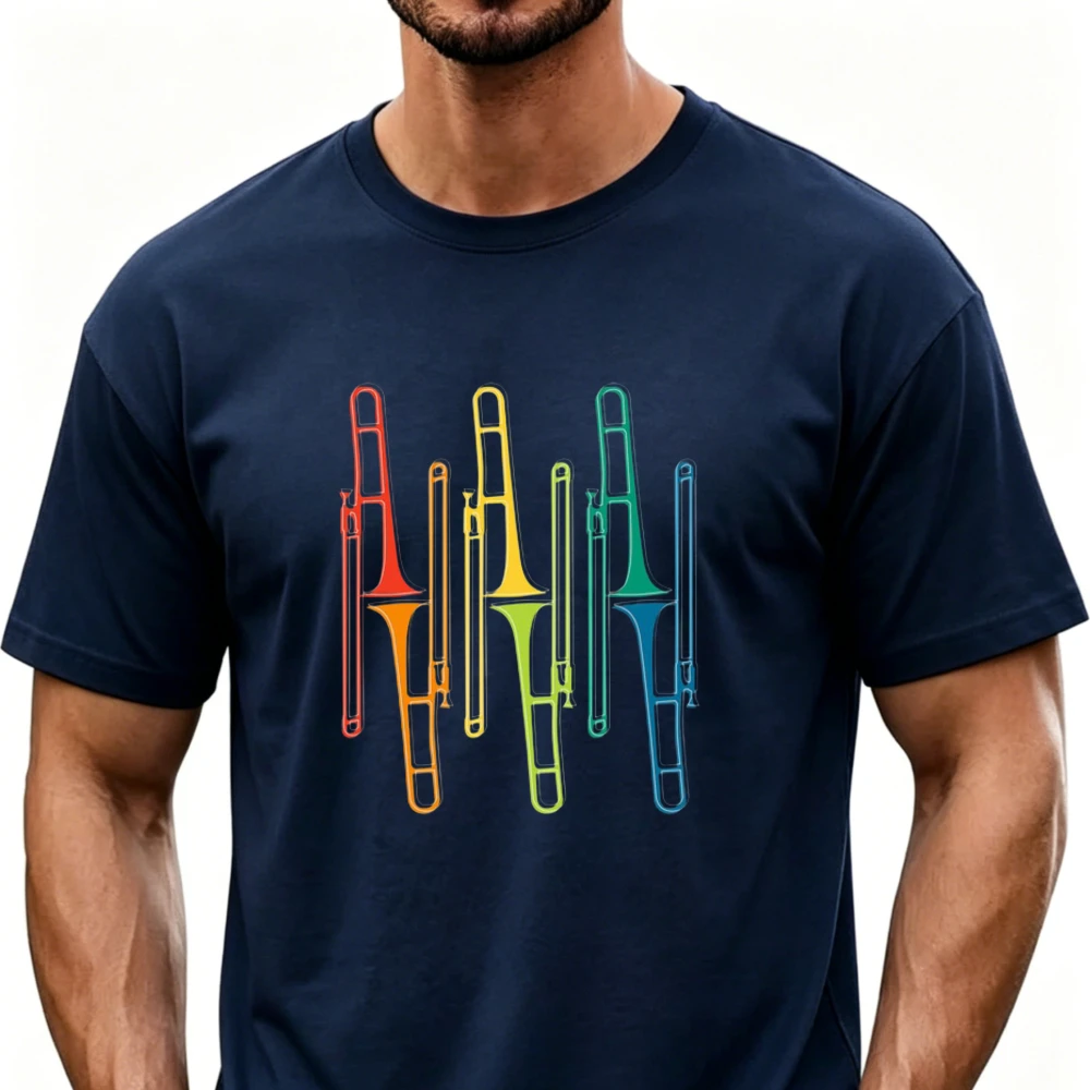 Summer Bugs Stamp Moth Mushroom Dinosaur Trombone Goose Funny Graphic Print Unisex Casual T-Shirt Nature Music Animal Cotton Tee
