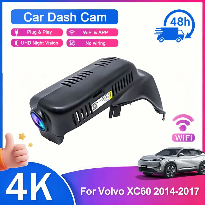 For Volvo XC60 2014 2015 2016 2017 (Model A / Model B) Car DVR Dash Cam Camera Video Recorder Easy Installation