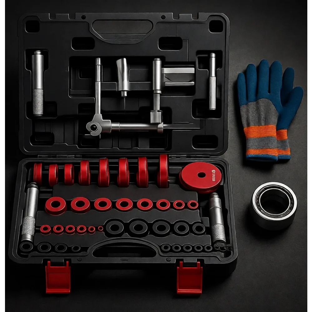 

Complete 43 Piece Bearing Installation Tool Set with Drivers Adapters and Seal Installers
