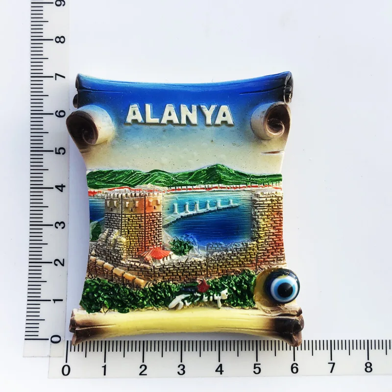 Alanya  Fridge Magnet,Creative,Travel,Commemorate,Crafts,3D,Ornaments,Magnetism,Resin Material,Refrigerator Stickers