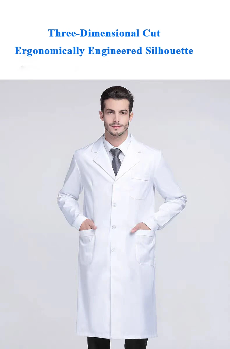 Bata Laboratorio Mujer Hombre Bata Blanca Laboratorio Algodón Bata Enfermera Mujer Bata Medico Manga Larga Doctora Disfr