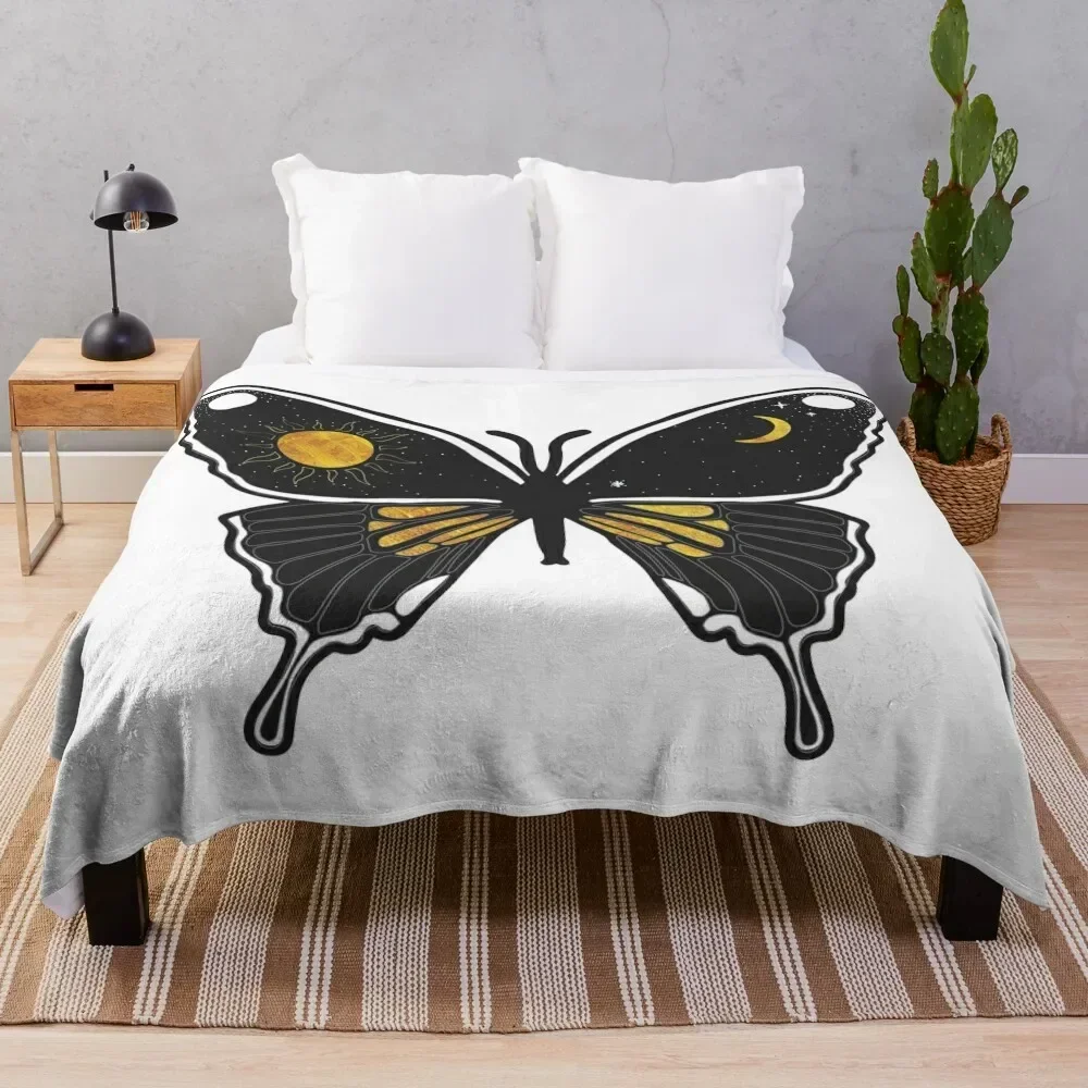 Monarch Butterfly Throw Blanket Camping Shaggy manga Blankets