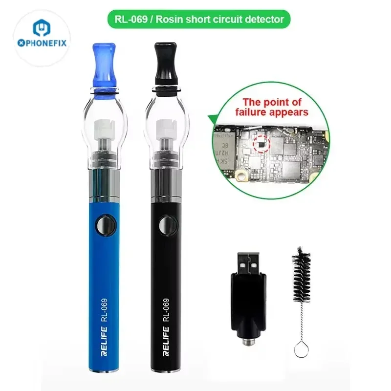 RELIFE RL-069 Rosin Atomizer Rosin Flux Pen USB Charging Welding Pen No Need Soldering Iron Phone PCB Short Circuit Detector