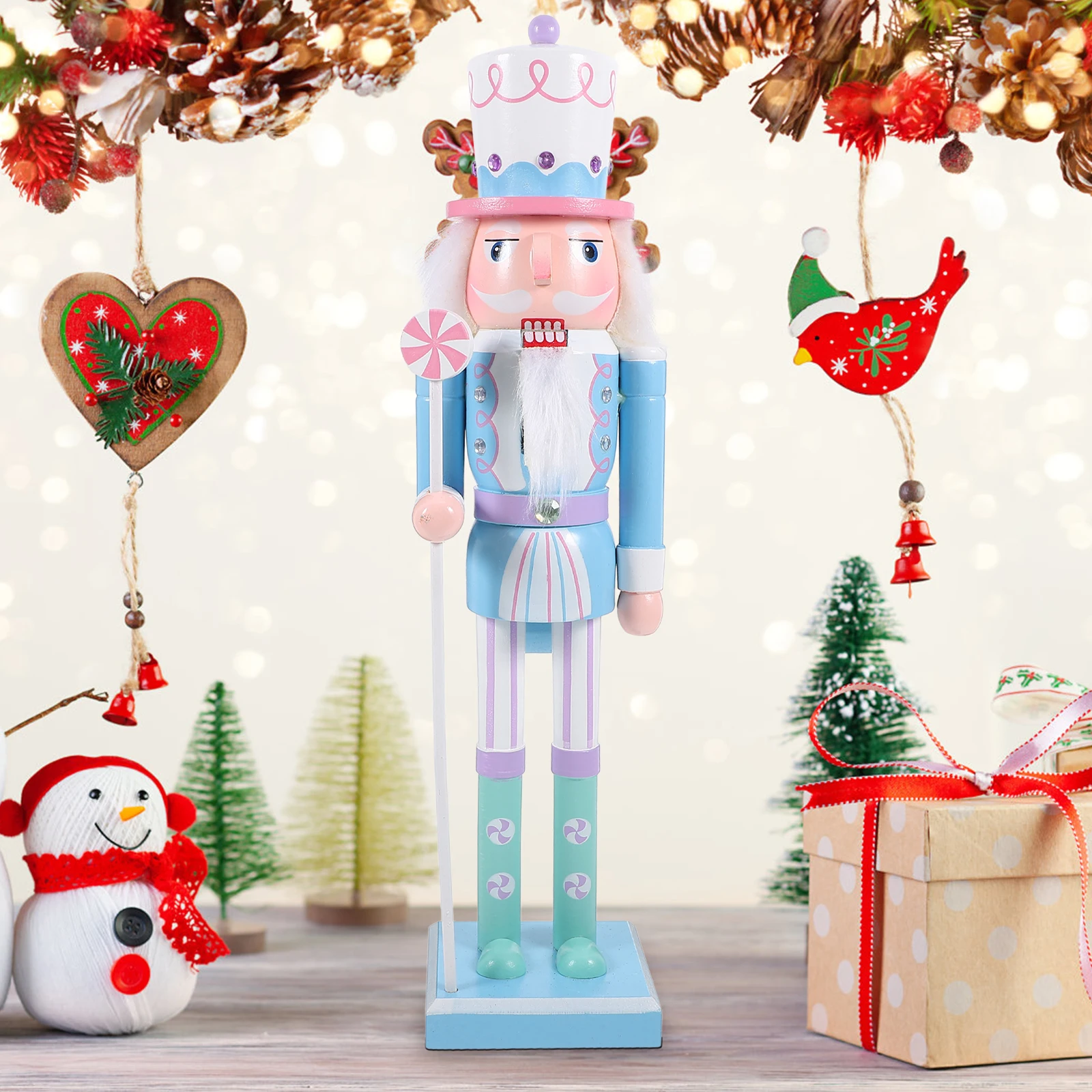 

Fancy Nutcracker Ornament Lovely Wood Nutcrackers Decorate Christmas Decoration Blue
