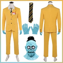 2024 Movie Juices Costume Disguise Bob Cosplay Fantasy Yellow Suits Mask Clothing Men Roleplay Fantasia Outfits Male Halloween