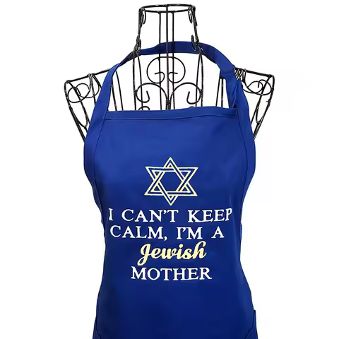 Funny Jewish Mom Apron Hanukkah Happy Chanukah Passover Holiday kitchen home decoration Mother's Day Christmas birthday Gift