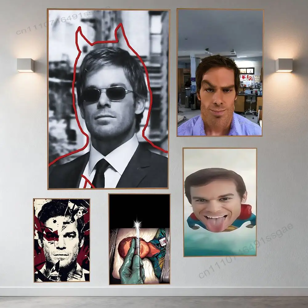 

Funny D-Dexter Cute Retro Fashion Pictorial Poster Sticky Poster Paper Sticker DIY Room Bar Cafe Wall Decor Gift