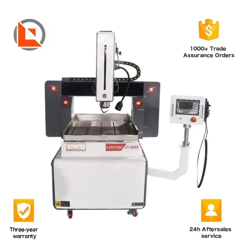 4 Axis Desktop Mini CNC Router 4040 6060 6090 Precision Milling Machine for Metal Engraving Processing