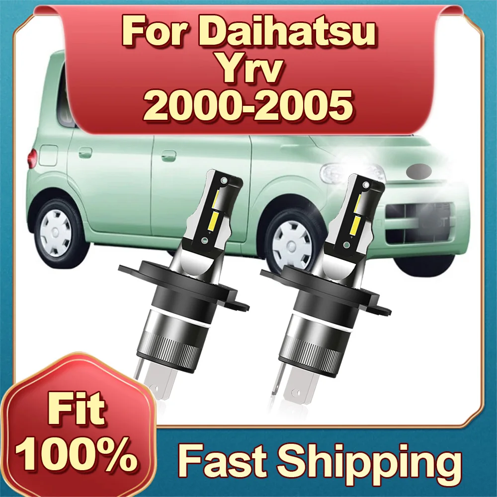 

2Pcs LED 30000LM Car Headlight Bulbs CSP Chip Canbus H4 6000K Lights For DAIHATSU YRV 2000 2001 2002 2003 2004 2005