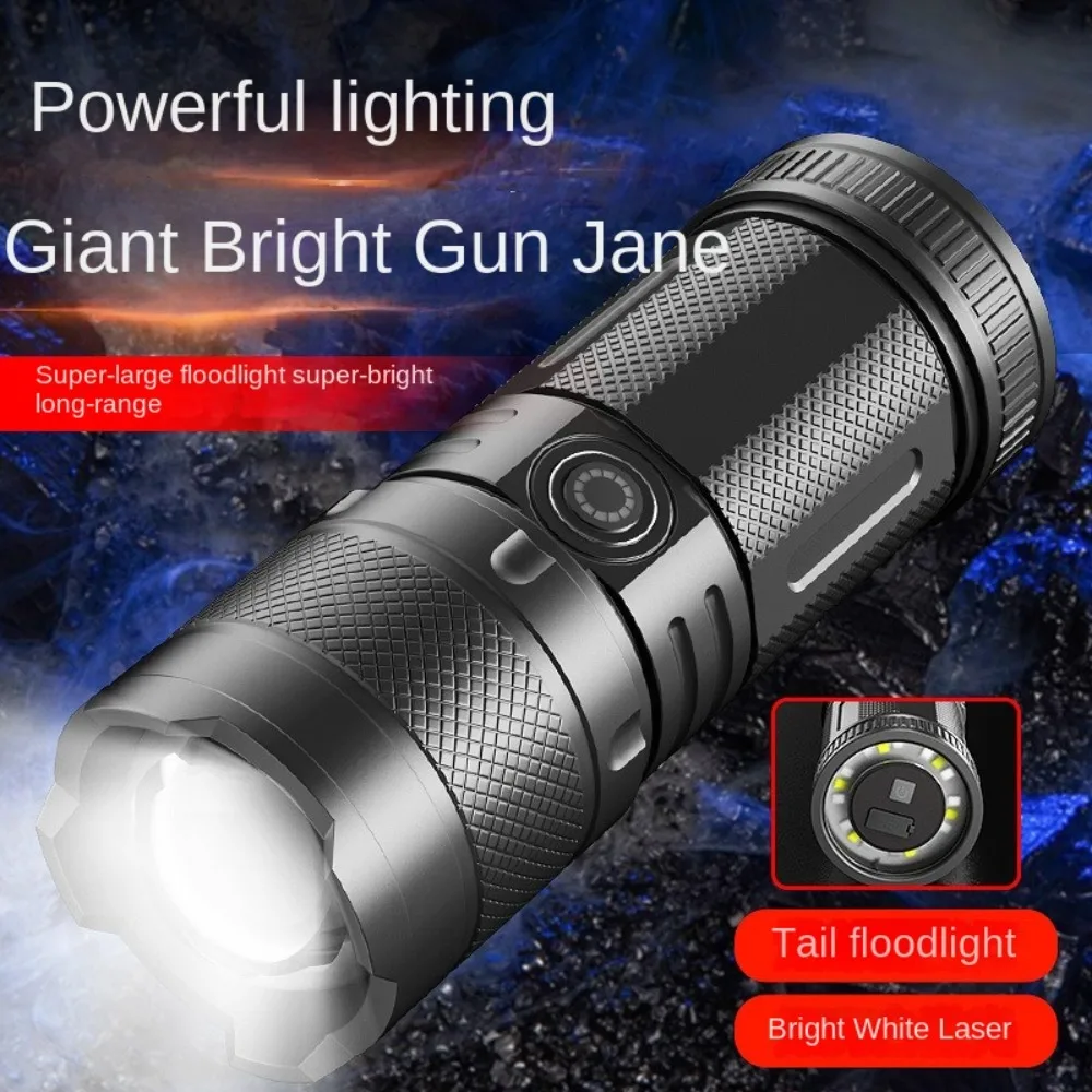 

Powerful White Laser Flashlight Telescopic Zoom Plastic Material Telescopic Zoom Torch Light Multiple Lighting Modes